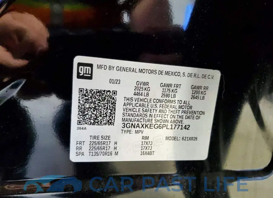 3GNAXKEG6PL177142# 13
