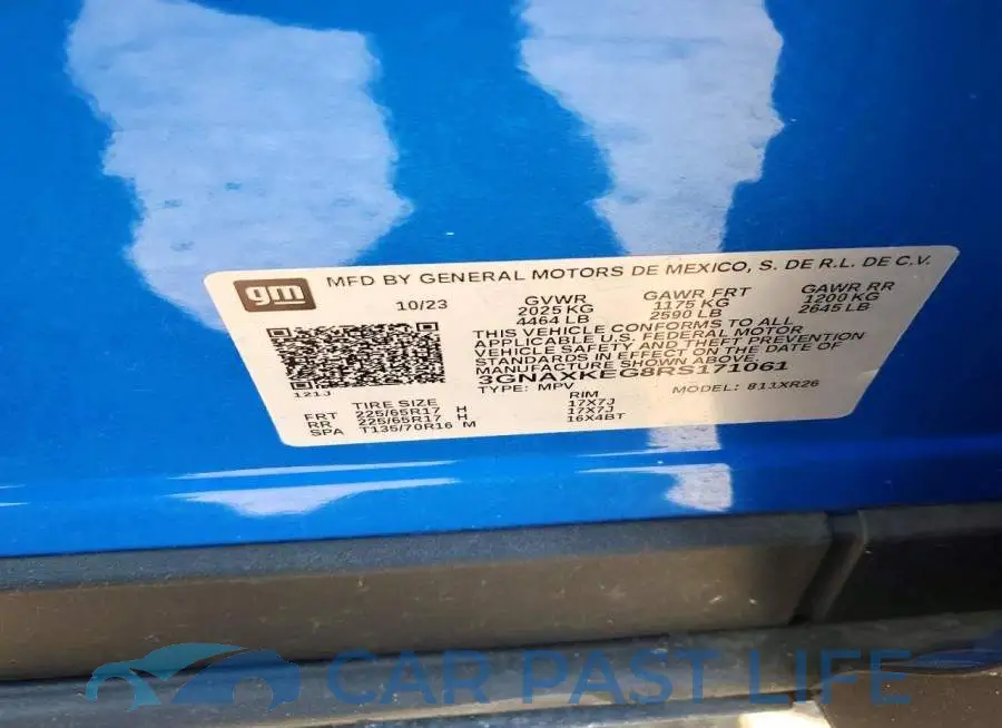 3GNAXKEG8RS171061# 13