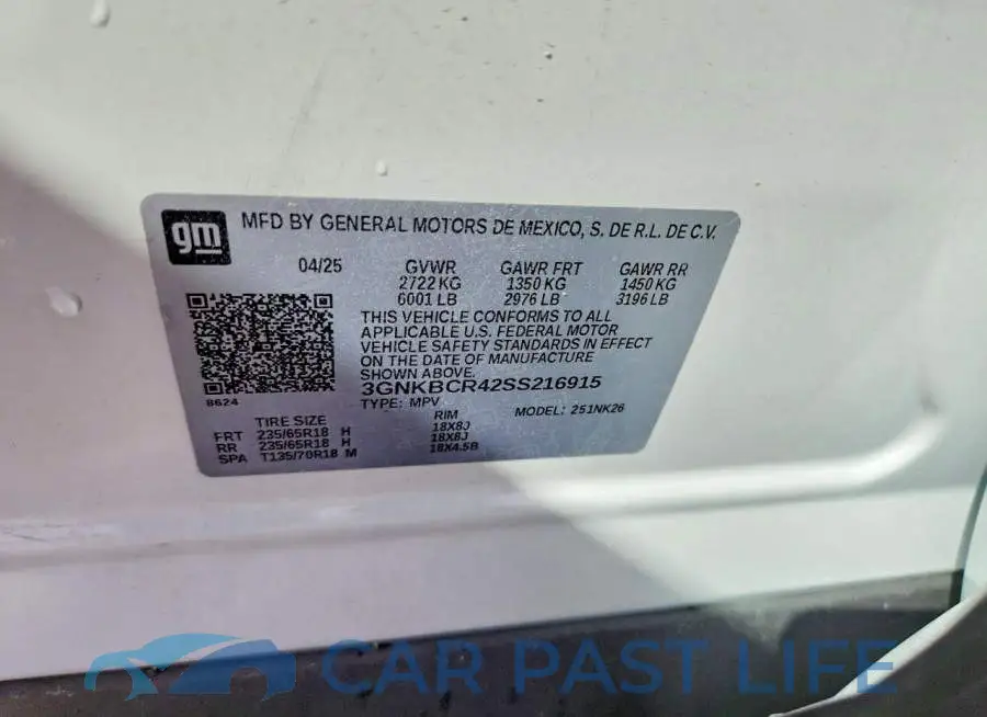 3GNKBCR42SS216915# 14