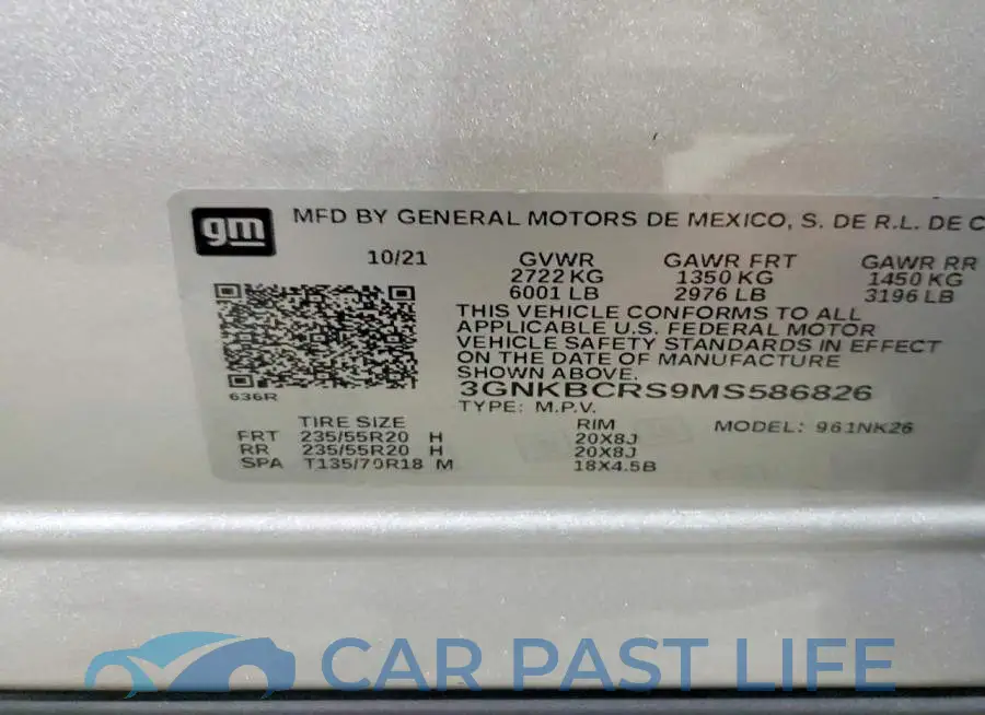3GNKBCRS9MS586826# 13