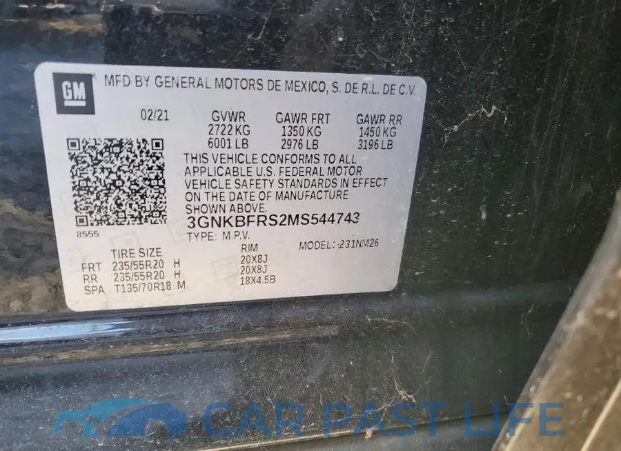 3GNKBFRS2MS544743# 13