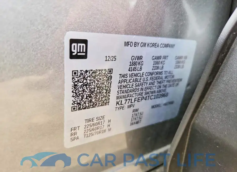 KL77LFEP4TC103968# 12