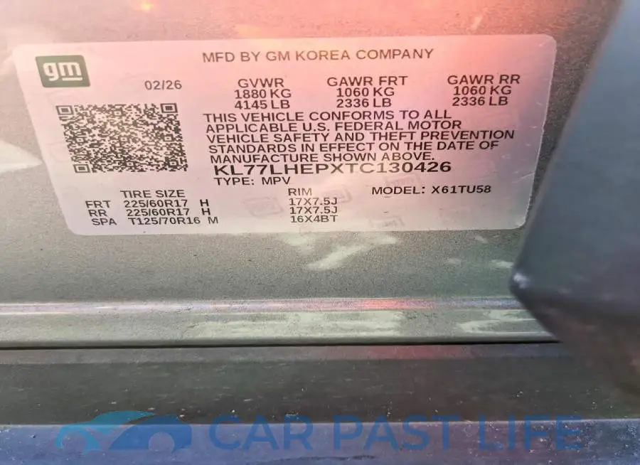 KL77LHEPXTC130426# 12