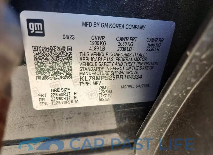 KL79MPS25PB184334# 13