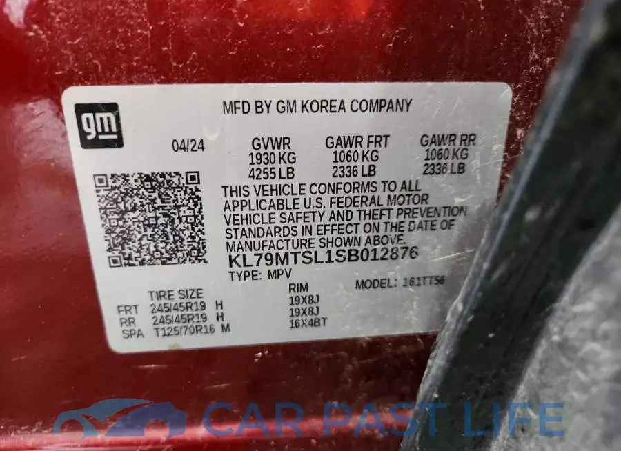KL79MTSL1SB012876# 12