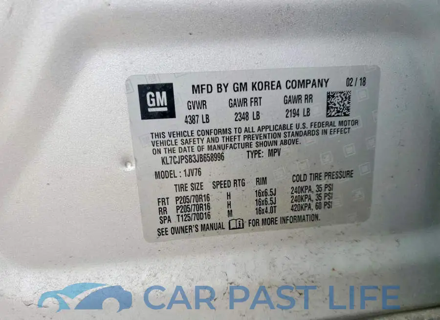 KL7CJPSB3JB658996# 14