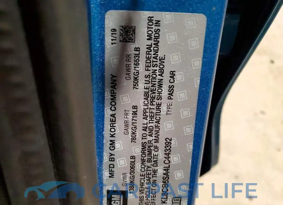 KL8CB6SA4LC443392# 12