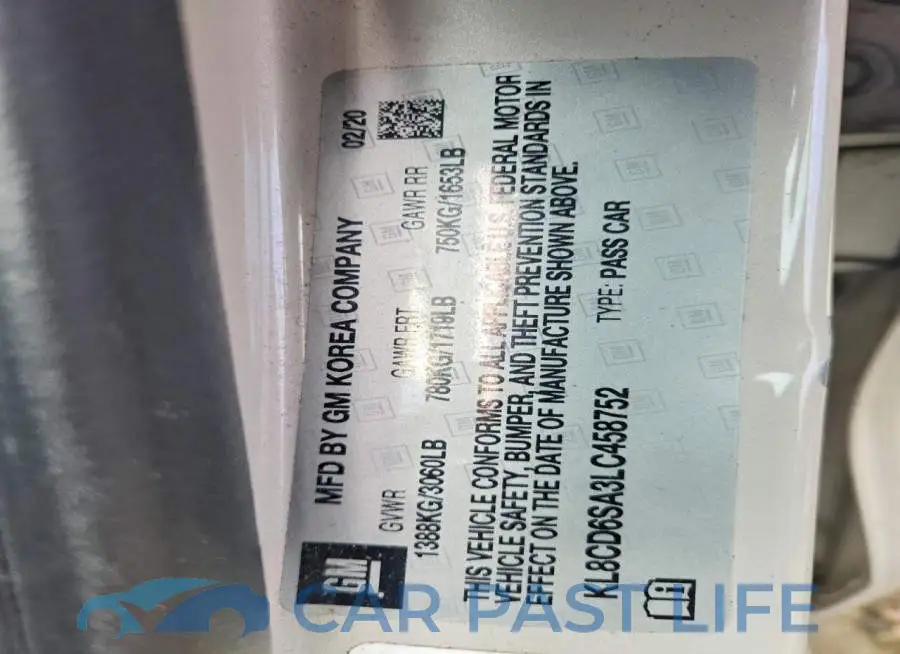 KL8CD6SA3LC458752# 12