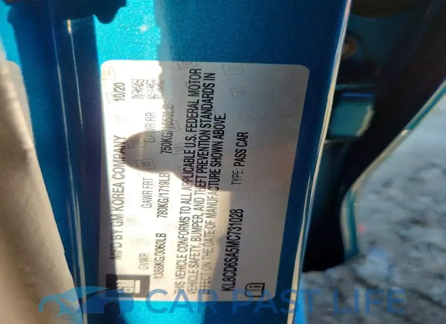 KL8CD6SA5MC731028# 12