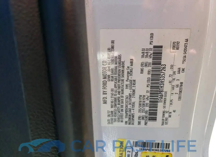 1FA6P8TH3H5357263# 12