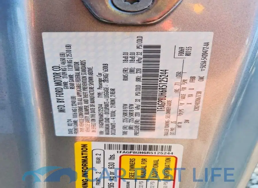 1FAGP8UH6R5125244# 12
