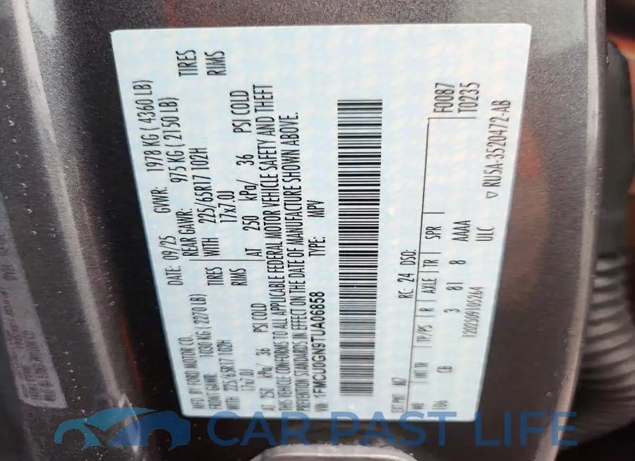 1FMCU0GN9TUA06858# 13