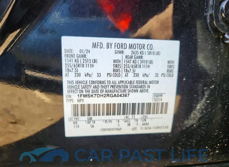 1FMSK7DH2RGA04367# 13