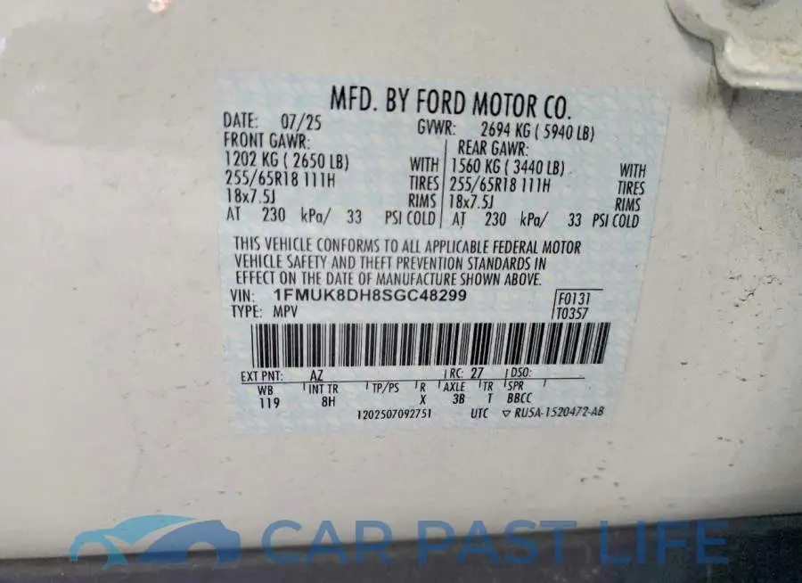 1FMUK8DH8SGC48299# 14