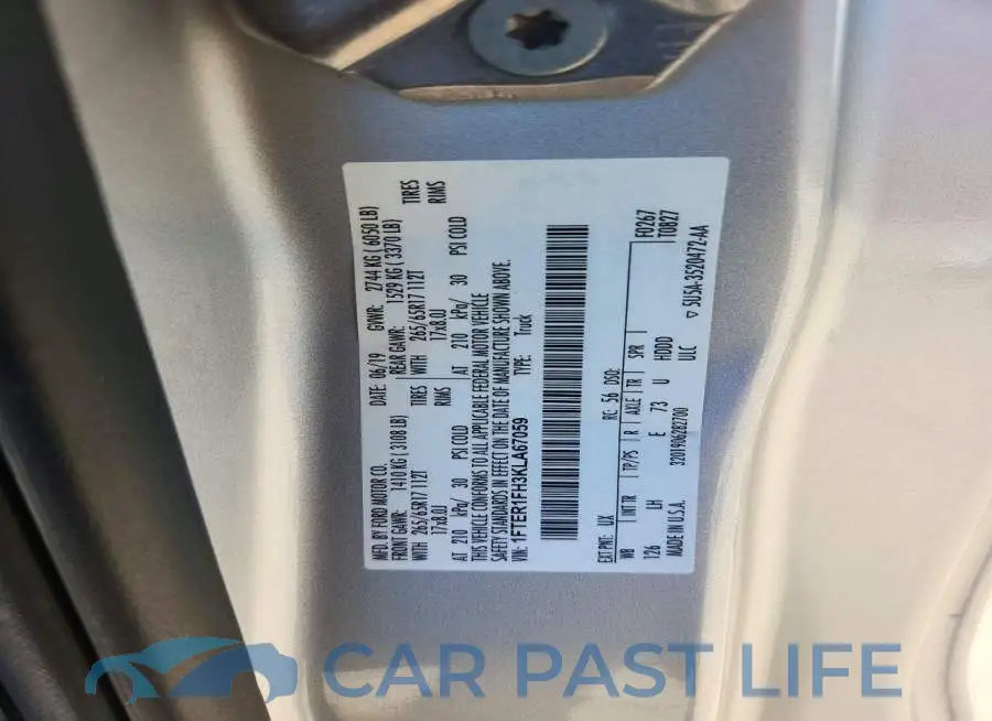 1FTER1FH3KLA67059# 12