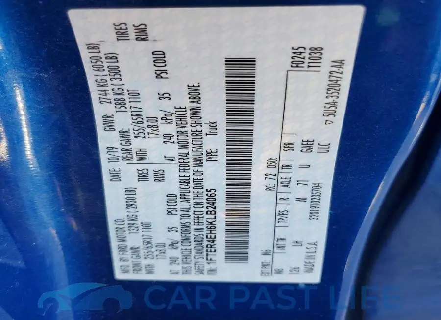 1FTER4EH6KLB24065# 13
