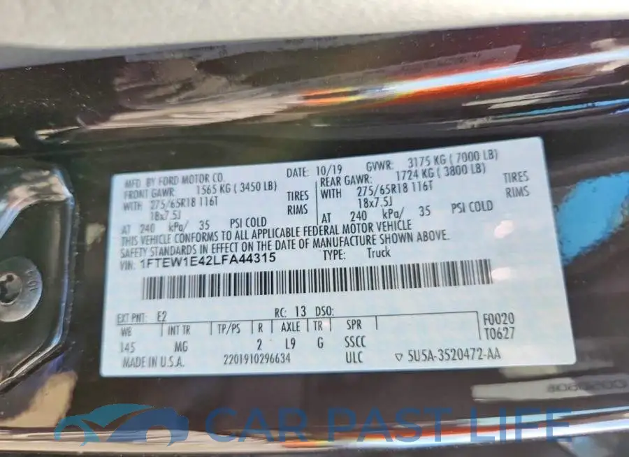 1FTEW1E42LFA44315# 12