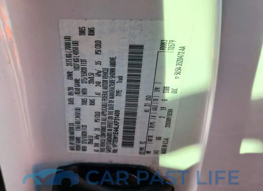 1FTEW1E44LKF31409# 12