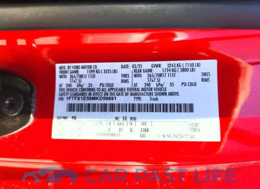 1FTFX1E59MKD59891# 12