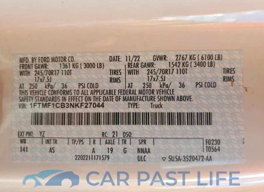 1FTMF1CB3NKF27044# 12