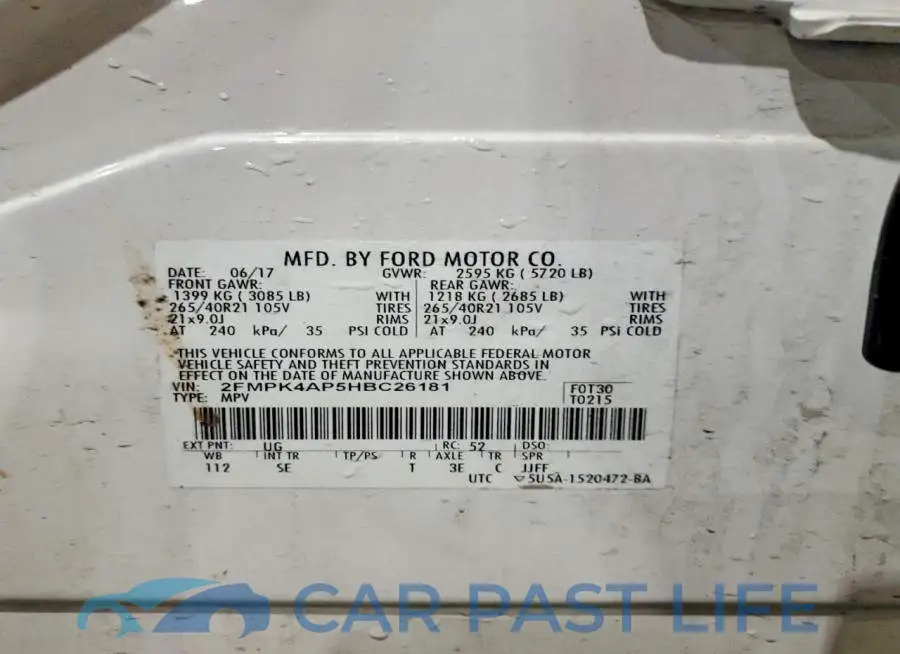 2FMPK4AP5HBC26181# 13