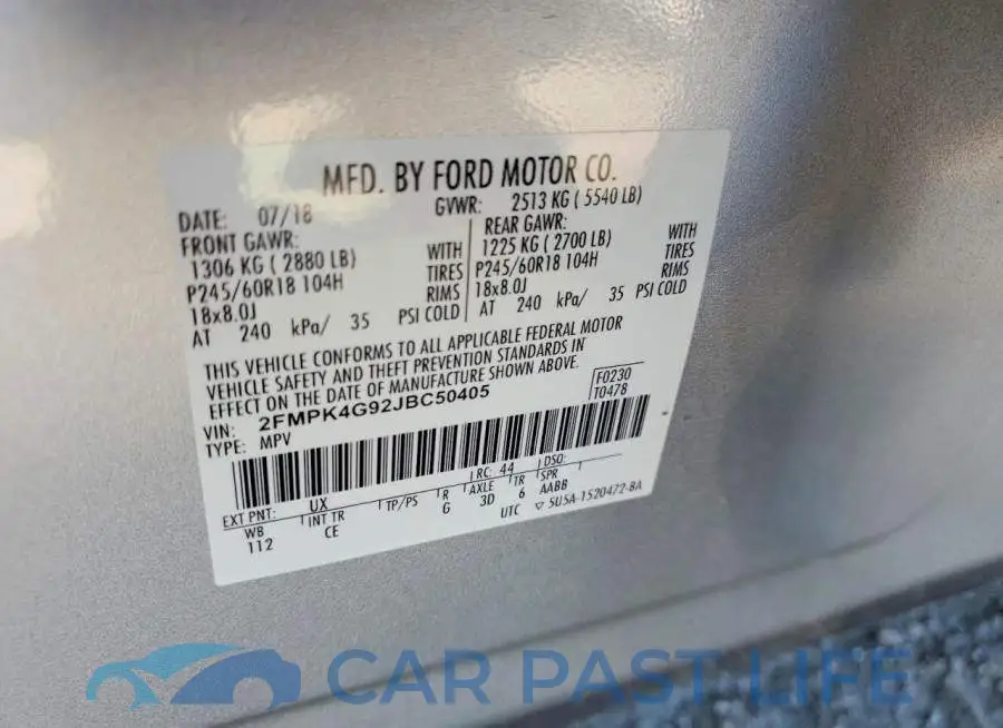 2FMPK4G92JBC50405# 13
