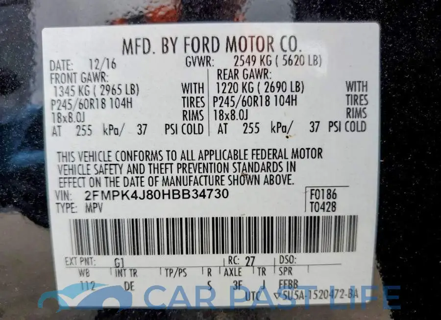 2FMPK4J80HBB34730# 13