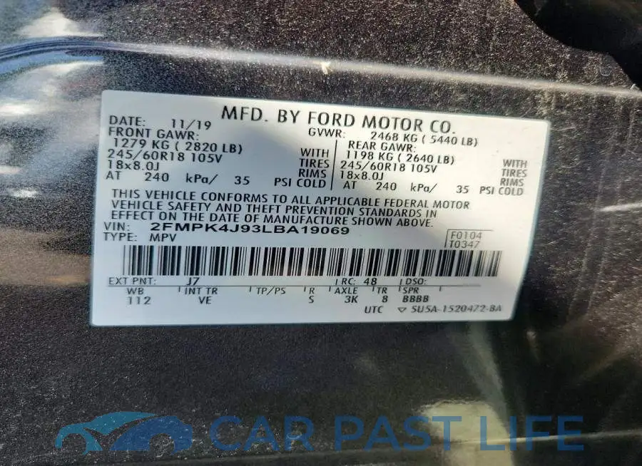 2FMPK4J93LBA19069# 13