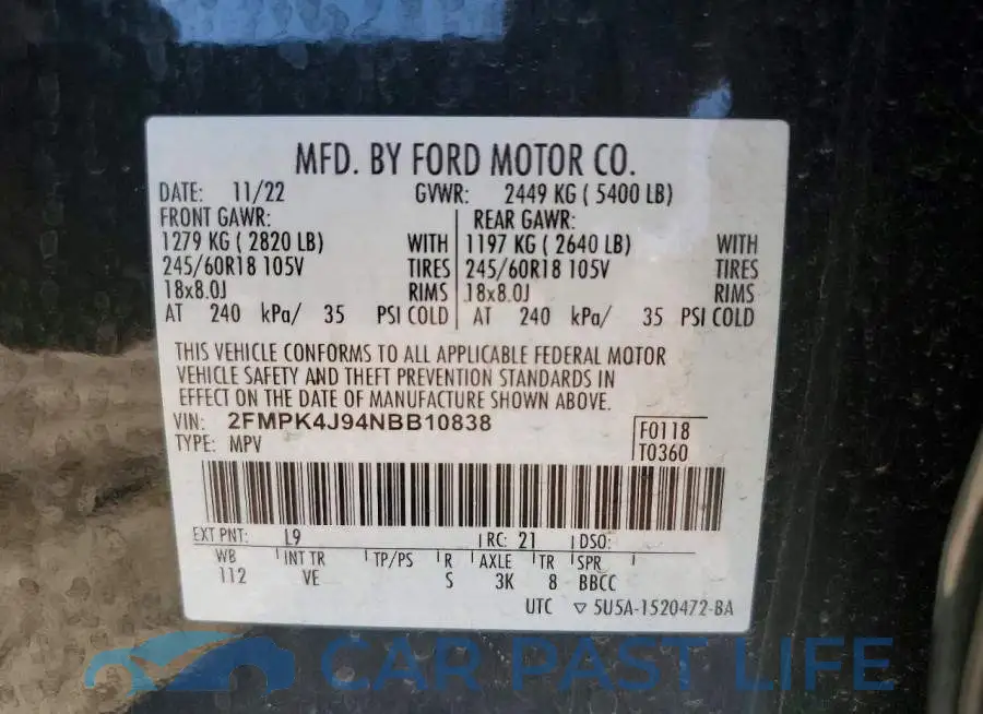 2FMPK4J94NBB10838# 13