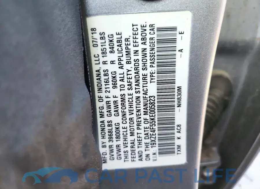 19XZE4F55KE005823# 12