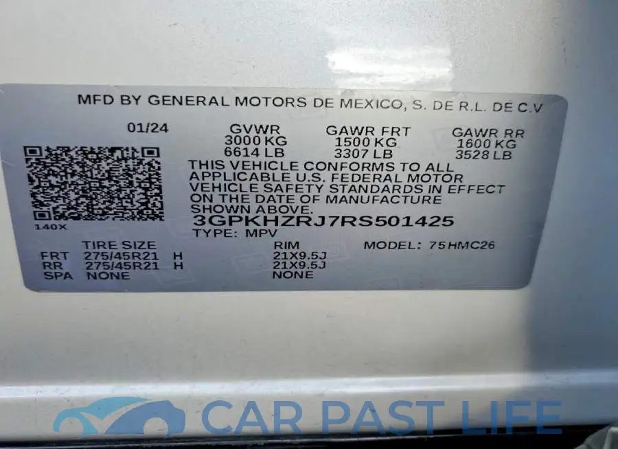 3GPKHZRJ7RS501425# 14