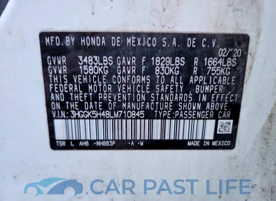 3HGGK5H48LM710845# 12