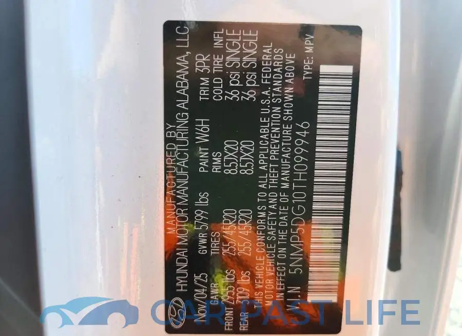 5NMP5DG10TH099946# 14