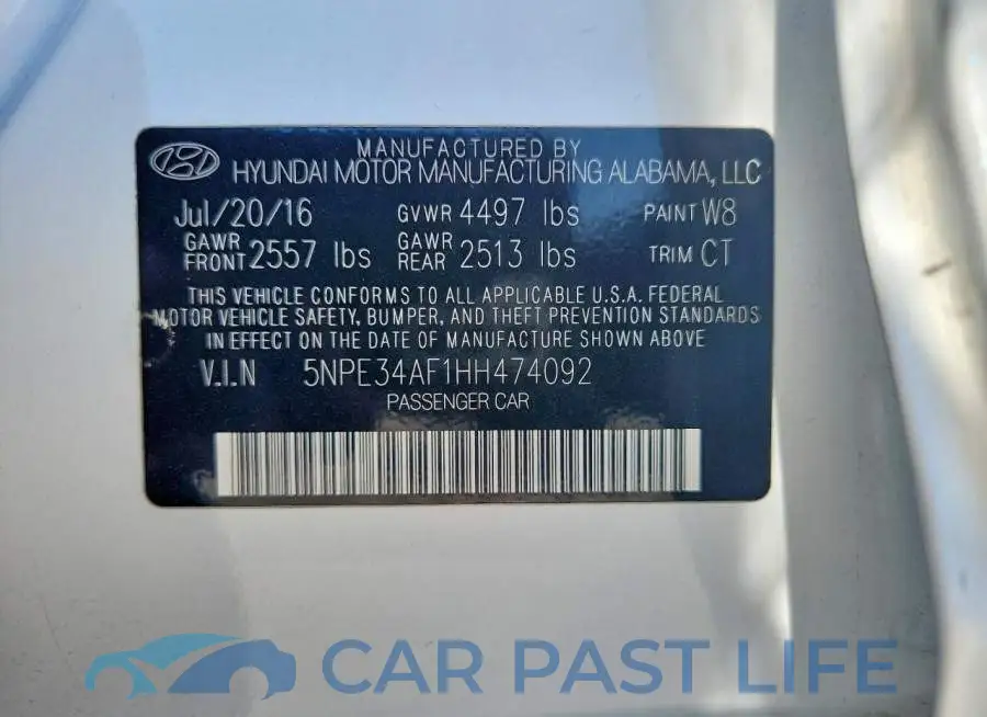 5NPE34AF1HH474092# 12
