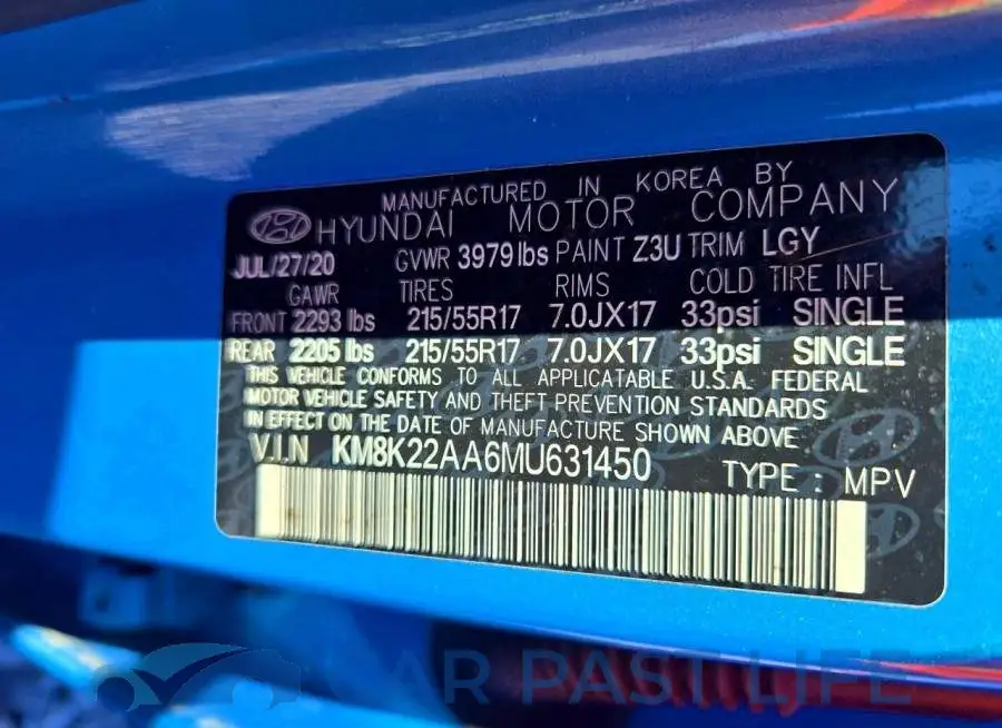 KM8K22AA6MU631450# 13