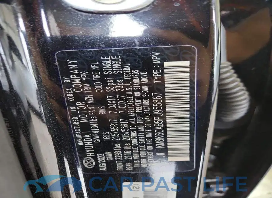 KM8K6CAB5PU955867# 13
