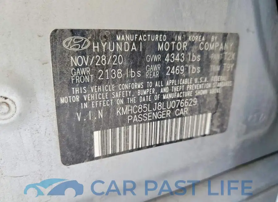 KMHC85LJ8LU076629# 13