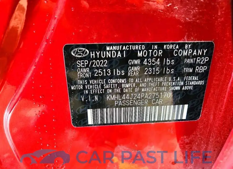 KMHL44J24PA275170# 13