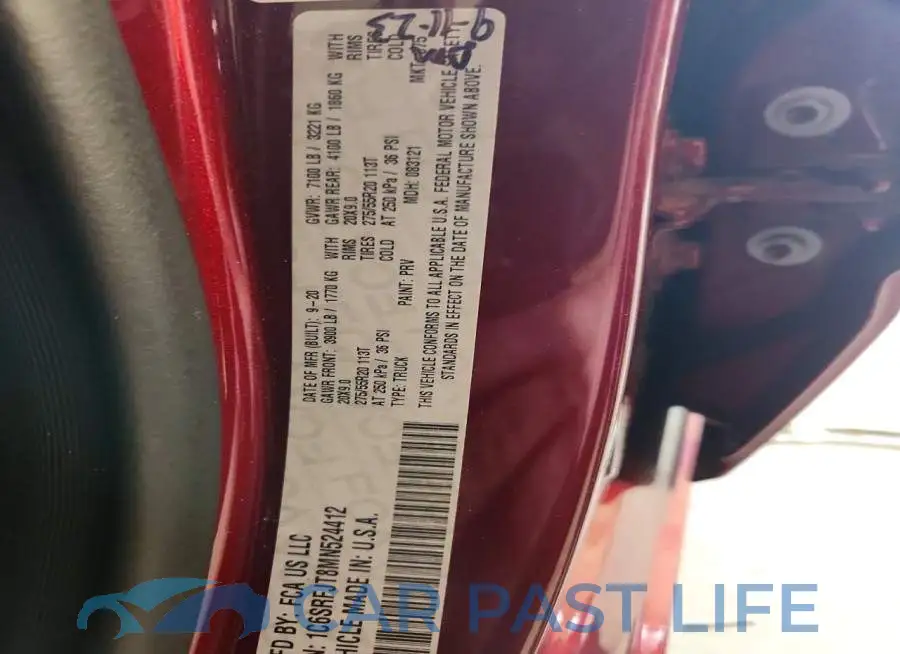 1C6SRFJT8MN524412# 12