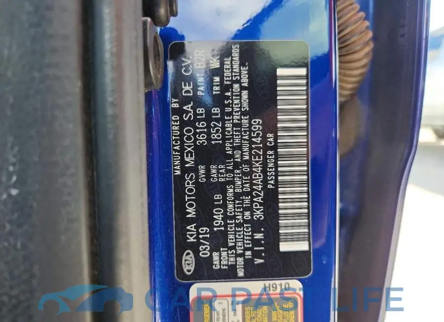 3KPA24AB4KE214599# 12