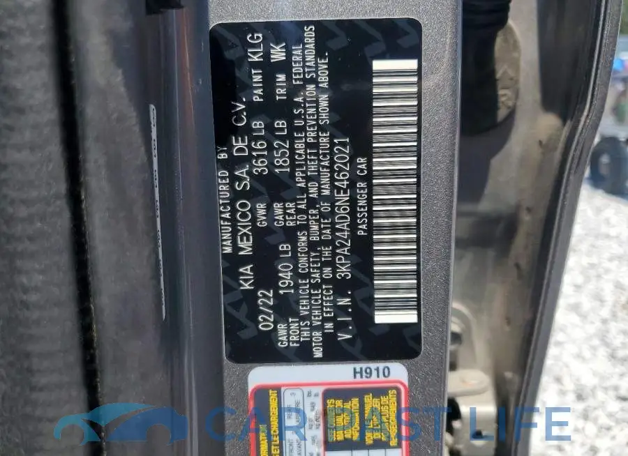 3KPA24AD6NE462021# 12