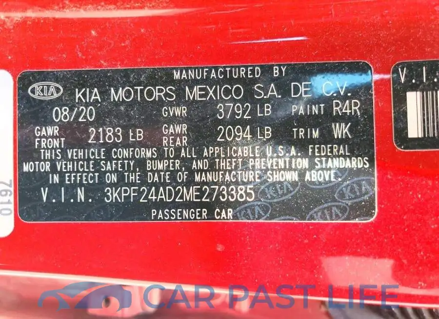 3KPF24AD2ME273385# 13