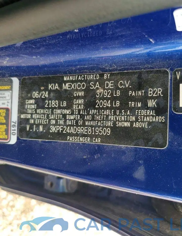 3KPF24AD9RE819509# 13
