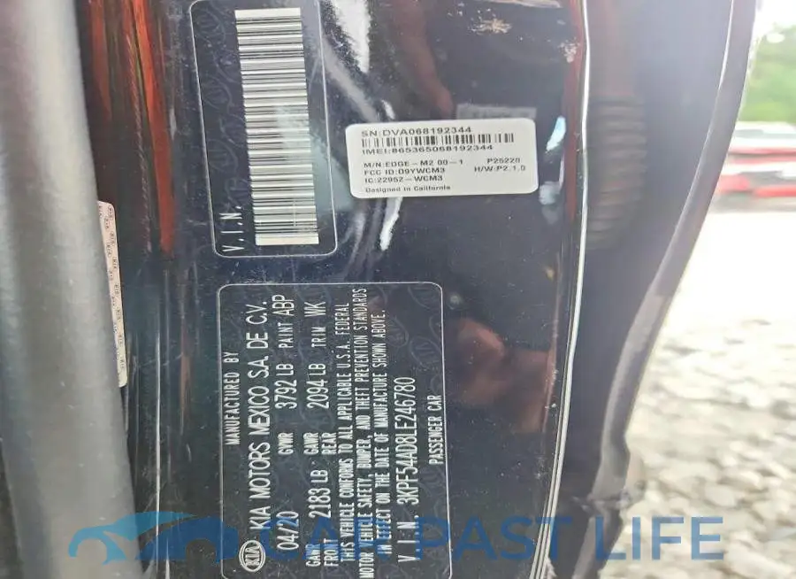 3KPF54AD8LE246780# 12