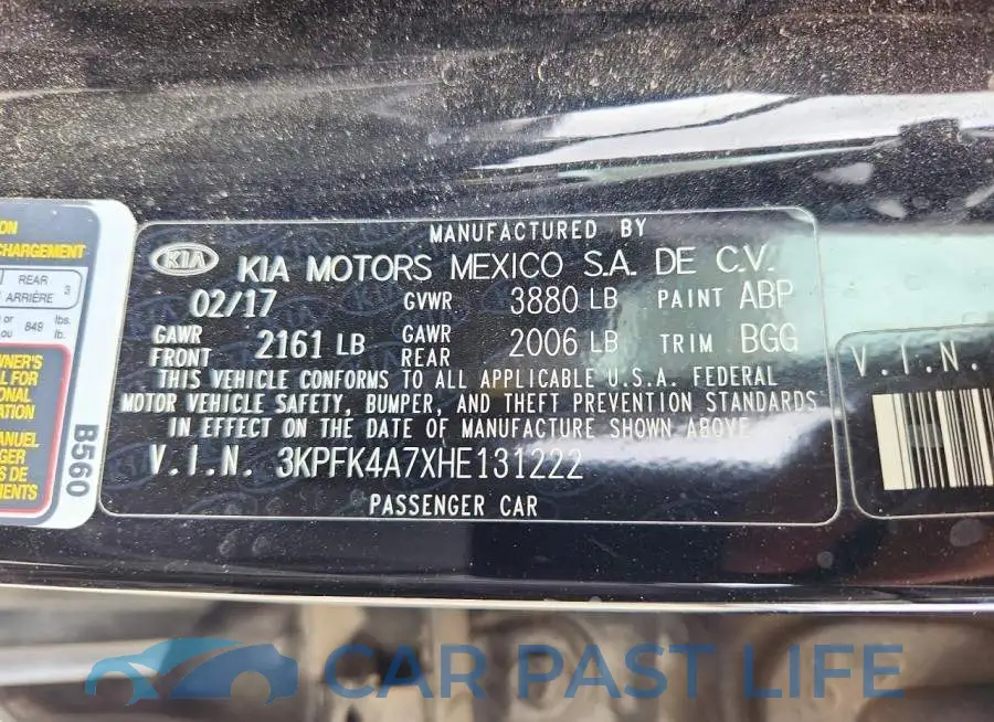 3KPFK4A7XHE131222# 13