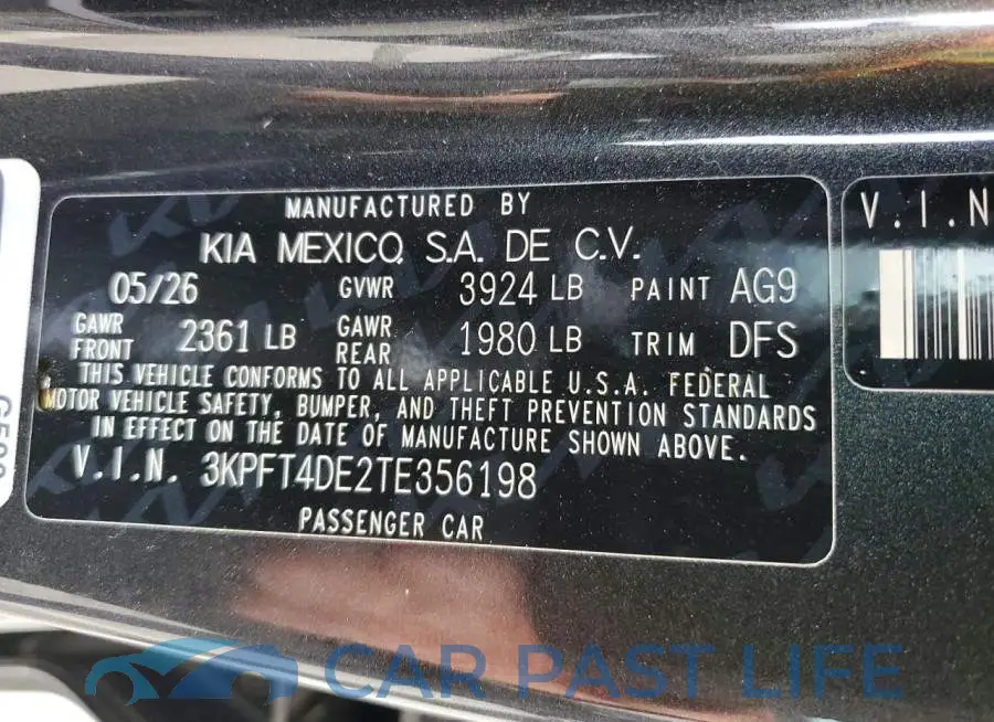 3KPFT4DE2TE356198# 12