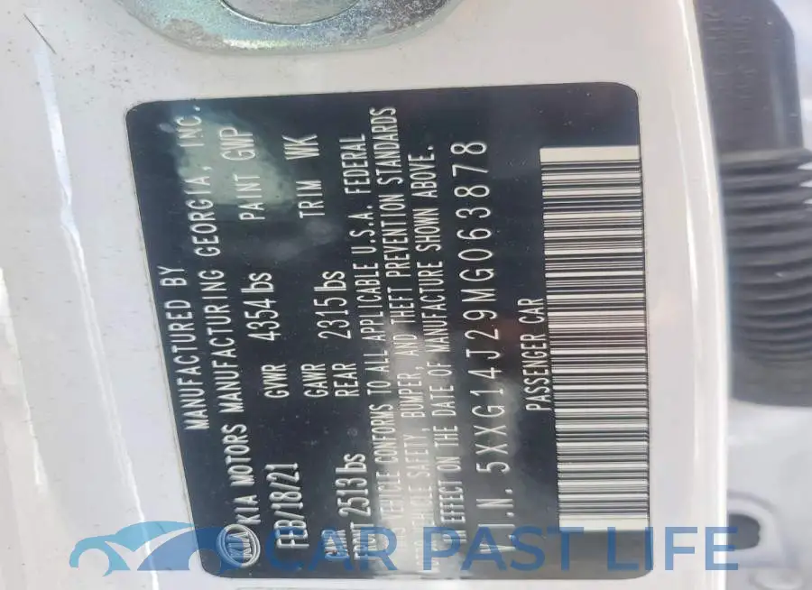 5XXG14J29MG063878# 13