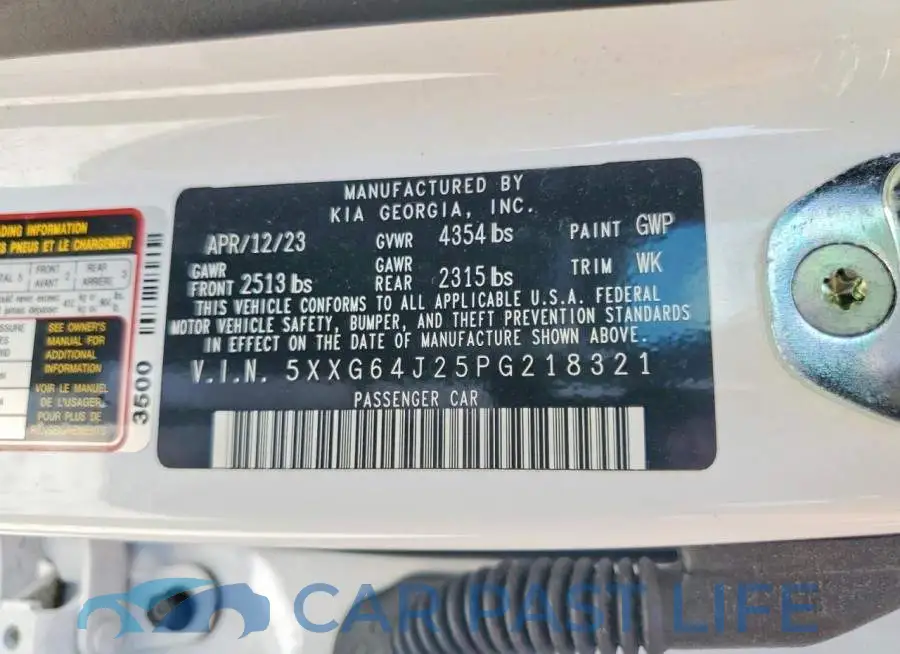 5XXG64J25PG218321# 13