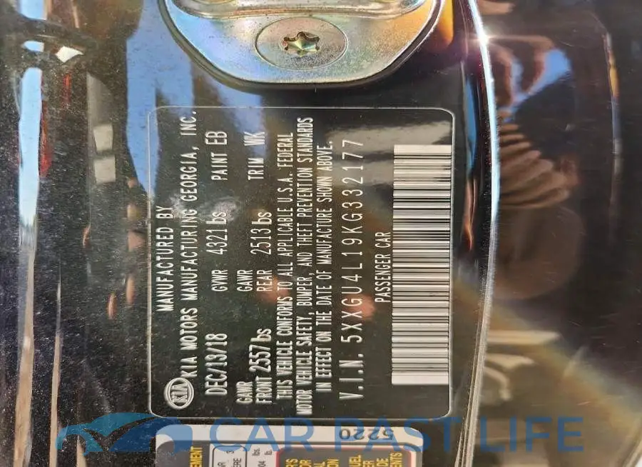 5XXGU4L19KG332177# 13