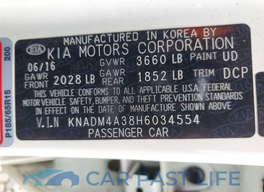 KNADM4A38H6034554# 12
